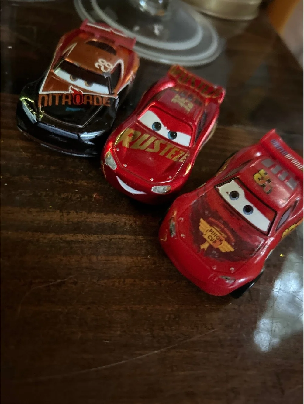 Set of 3 Vintage Disney Pixar Cars  plastic- Diecast Toy Cars